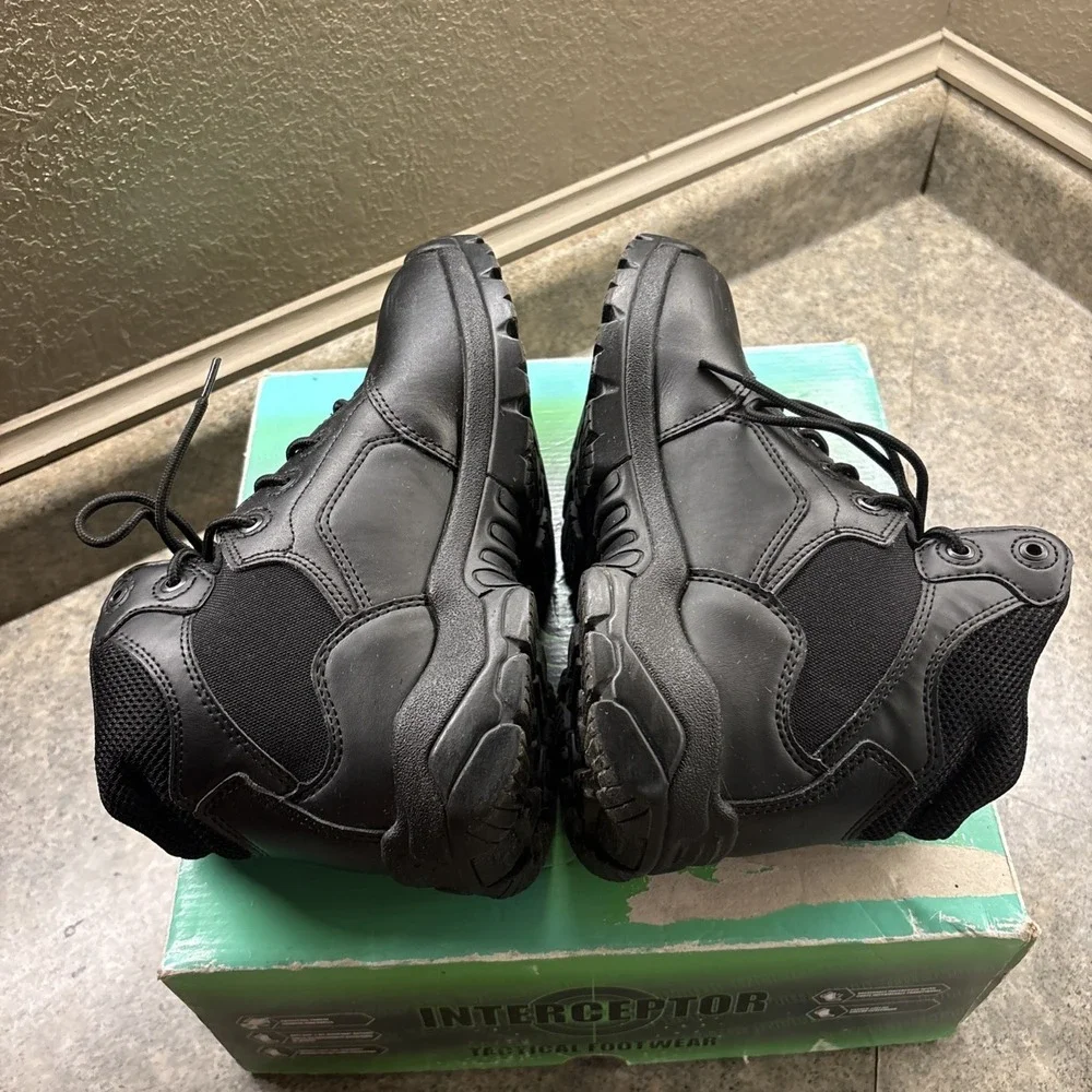 Interceptor Canton Black Tactical Boots Men's Sz 7 Very Good Cond.